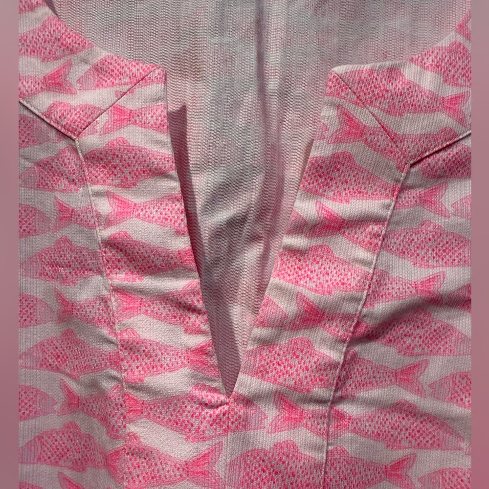 Vineyard Vines dress women’s Pink Fish tunic dress size XL - NWOT - Picture 2 of 10